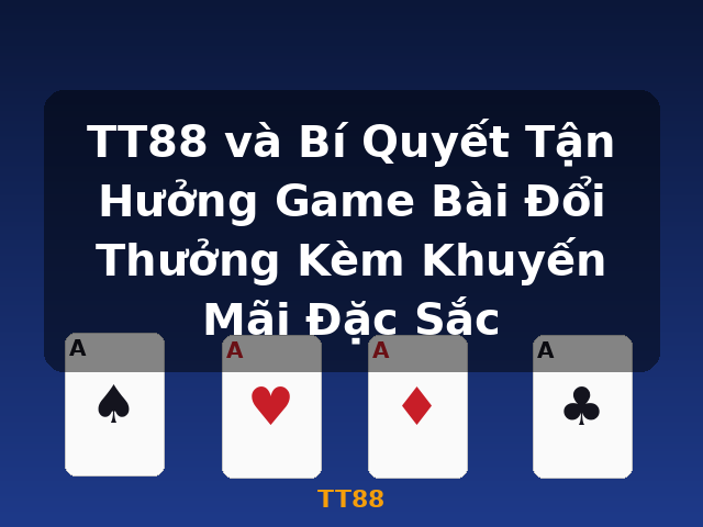 TT88 và Bí Quyết Tận Hưởng Game Bài Đổi Thưởng Kèm Khuyến Mãi Đặc Sắc - TT88