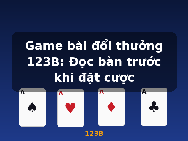 Game bài đổi thưởng 123B: Đọc bàn trước khi đặt cược - 123B