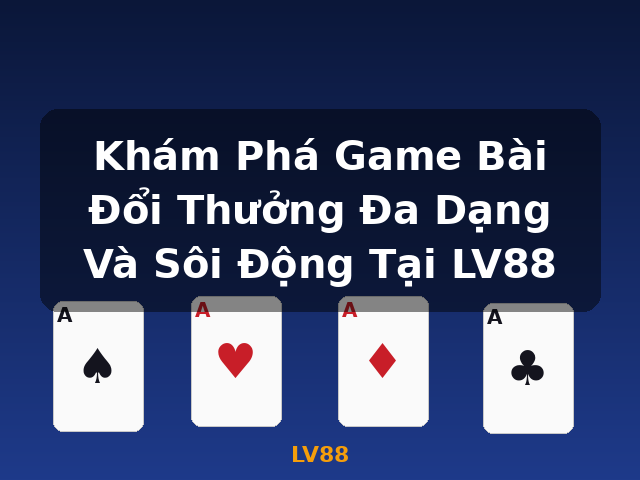 Khám Phá Game Bài Đổi Thưởng Đa Dạng Và Sôi Động Tại LV88 - LV88