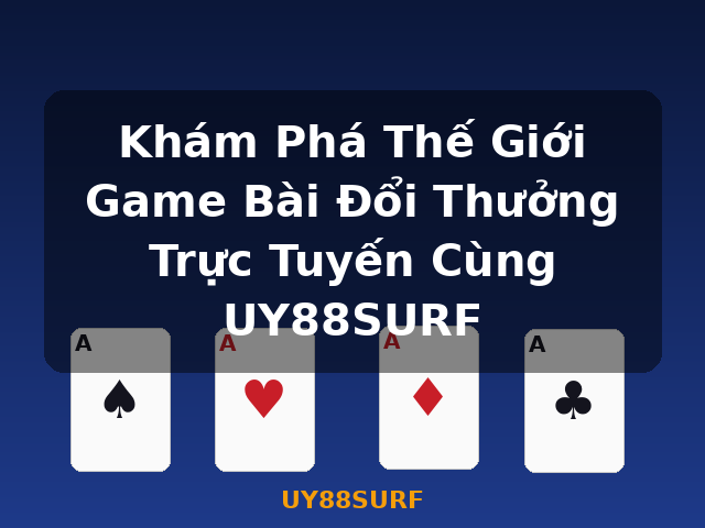 Khám Phá Thế Giới Game Bài Đổi Thưởng Trực Tuyến Cùng UY88SURF - UY88SURF