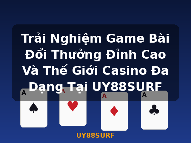 Trải Nghiệm Game Bài Đổi Thưởng Đỉnh Cao Và Thế Giới Casino Đa Dạng Tại UY88SURF - UY88SURF